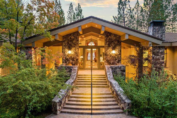 The former Wynn Estate in Lake Tahoe. It is situated on 5 pristine acres with 210 feet of priva ...